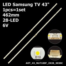 LED підсвітка Samsung TV 43 462mm AOT-43-NU7100F-2X28-3030C UE43NU7100U BN44-00947A 1шт. 1