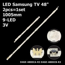 LED підсвітка Samsung TV 48 1005mm 9-led D4GE-480DCA-R3 + D4GE-480DCB-R3 (2014SVS48F) 2шт. 1