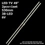 LED підсвітка Samsung TV 49' inch 38-led 530mm AOT-49-NU7300-NU7100-2X38-3030C 2шт. - фото 1