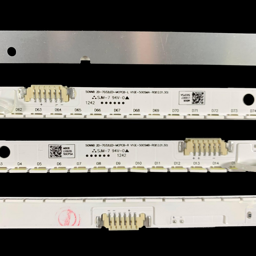 LED підсвітка Samsung TV 50 50NNB 2D-7032LED-MCPCB-L/R V1GE-500SMA-R0 V1GE-500SMB-R0 6 пін 2шт. 3