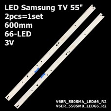 LED підсвітка Samsung TV 55 600mm 66-led V6ER_550SMA_LED66_R2 V6ER_550SMB_LED66_R2 2шт. 1