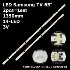 LED підсвітка Samsung TV 65 V5DU-650DCA-R1 V5DU-650DCB-R1 S_5U75_65_FL_L8/R6 REV1.4 BN96-39667A 2шт. 1