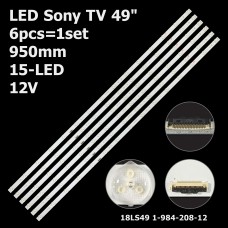 LED підсвітка Sony TV 49 CCB49 18LS49 MBL-49039D615SN2 KD-49X9000F XBR-49X900F KD-49XF9005 6шт. 1