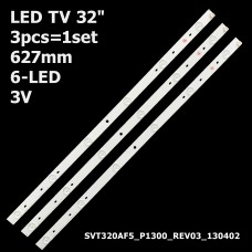 LED підсвітка Toshiba TV 32 inch 6-led 3V 627mm SVT320AF5 SVT320AF5_P1300_REV03_130402 3шт. 1