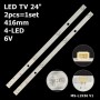 LED підсвітка TV 24' 416mm 4-led MS-L1936 V1 JS-D-JP2420-041ES (51223) 2шт. - фото 1