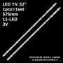 LED підсвітка TV 32' 32D1334DB VES315WNDL-01 VES315WNDS-2D-R02 JL.D320B1235-078CS-C 1шт. - фото 1