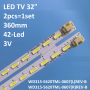 LED підсвітка TV 32' 3V 42-led 360mm G32LE2BL LS315AWTN WD315-5620TML-0607 R/L REV-B 2шт. - фото 1