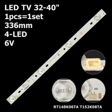 LED підсвітка TV 32-40 336mm 4-led 40626*35021228 RT148K06TA T152K08TA E61020002 RT148T152K07TA E 1шт. 1