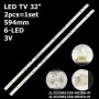 LED підсвітка TV 32' 594mm JL.D32061330-003BS-M JL.D32061330-003CS-M CRH-BK32H823030T02067B2-REV1.1 2шт. - фото 1