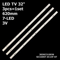 LED підсвітка TV 32 GC32D07-ZC14F-07 GC32D07-ZC14FG-07 GC32D07-ZC21FG-09 GC32D07-ZC21FG-07 3шт. 1