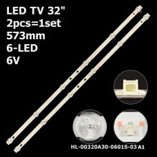 LED підсвітка TV 32 HL-00320A30-0601S-03 A1 CX32D06-ZC22AG-05 303CX320037 JL.D32061330-006AS-M 2шт. 1