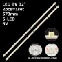 LED подсветка TV 32' HL-00320A30-0601S-03 A1 CX32D06-ZC22AG-05 303CX320037 JL.D32061330-006AS-M 2шт. - фото 1