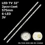 LED подсветка TV 32' inch 575mm 6-led 3V MS-T320-3030-08A MC-32A06X MC-32A06 2шт. - фото 1