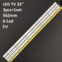 LED подсветка TV 32" inch 6-led 3V 562mm JL.D3261235-562MM-V01 SVP320AH6_Rev01_6LED_181106 3шт. - фото 1