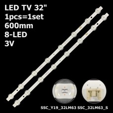 LED підсвітка TV 32 inch 600mm 8-led SSC_32LJ61_HD_S SSC_32LJ61_HD_8LED SSC_Y19_32LM63_REV00_191115 1шт. 1