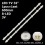 LED підсвітка TV 32' inch 600mm 8-led SSC_32LJ61_HD_S SSC_32LJ61_HD_8LED SSC_Y19_32LM63_REV00_191115 1шт. - фото 1