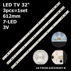 LED підсвітка TV 32“ inch 612mm 7-led 3V LB-F3528-GJX320307-B LB-F3528-GJX320307-H LBM320P0701-FC-2 3шт. 1