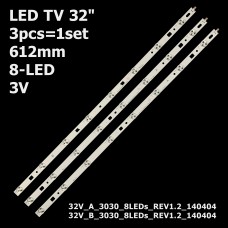 LED підсвітка TV 32 inch 8-led 612mm 32V_A_3030_8LEDs_REV1.2_140404 DIRECT-FIJL-32V-A/B-3228-8LEDs 3шт. 1