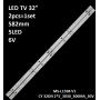 LED підсвітка TV 32' MS-L1598 V1 CY 32DN 2*5_3030_300MA_30V 8D32-DNWR-A3205A RF-FU320011SE30-0501A 2шт. - фото 1