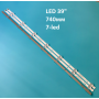 LED підсвітка TV 39' 06-40F7-3030-0D22-3X7-743X12-190319 7-led  (740mm) 3шт. - фото 1