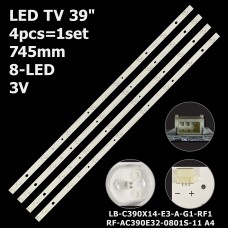 LED підсвітка TV 39 LB-C390X14-E3-A-G1-RF1 RF-AC390E32-0801S-11 A4 4шт. 1