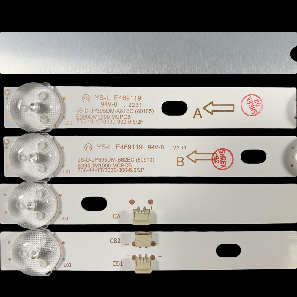 LED підсвітка TV 40 736mm JS-D-JP395DM-A81EC JS-D-JP395DM-B82EC E395DM1000 MCPCB 3шт. 3