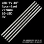 LED підсвітка TV 40' 777mm 10-led 3V RF-AB400E32-1001S-01 LB-C400F13-E2-C-G2-RF1 V390HJ5-XCPE1 1шт. - фото 1