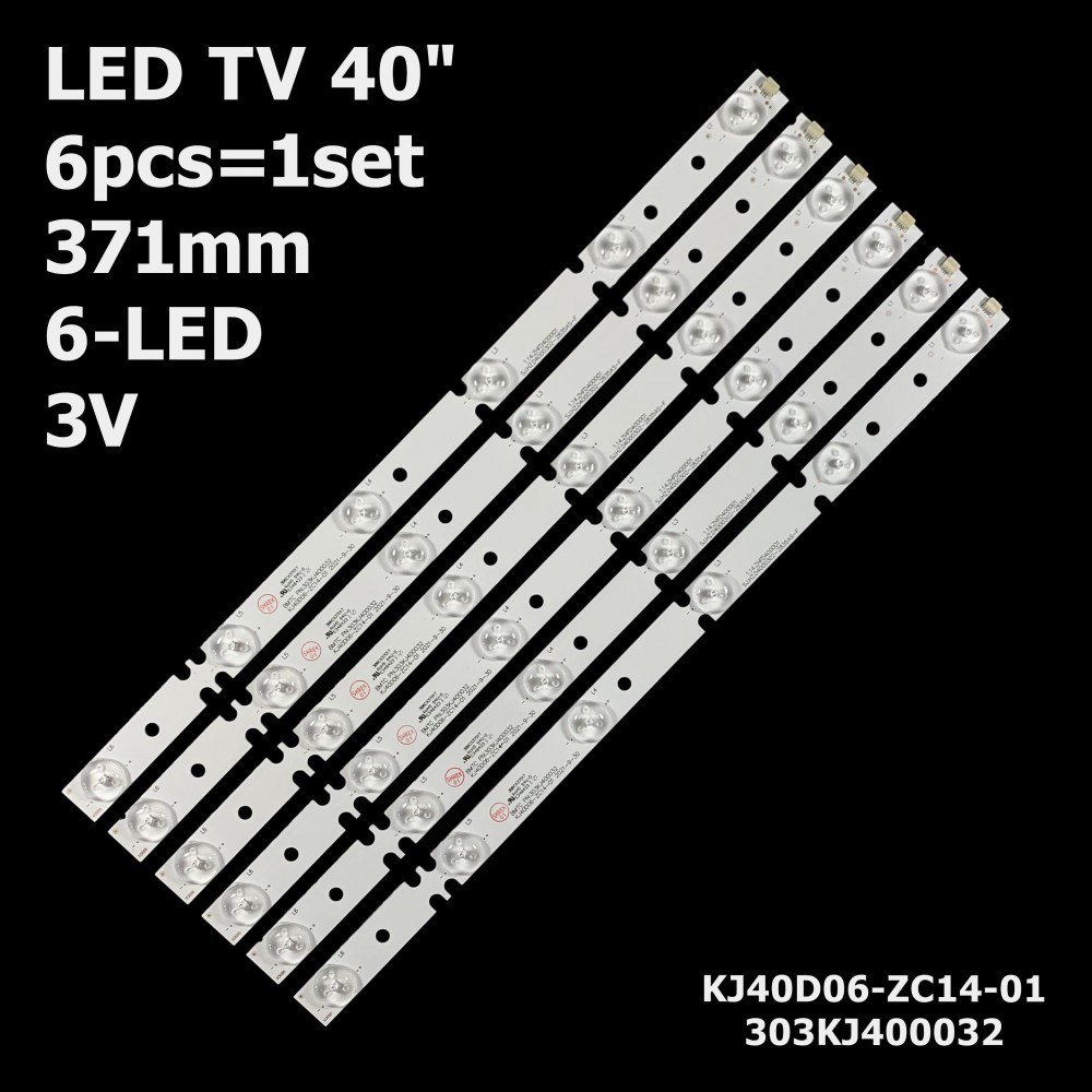 LED підсвітка TV 40 inch 6-led 371mm KJ40D06-ZC14F-01 KJ40D06-ZC14-01 1.14.ZHFD400001 303KJ400032 6шт. 1