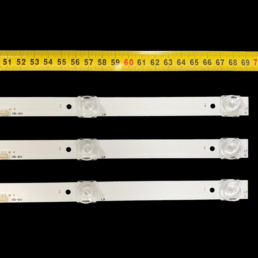 LED підсвітка TV 40 inch 696mm 7-led 3V JS-D-JP40EU-071EC(71201) E40EP-K1000-MCPCB E40EP/K1000 3шт. 8