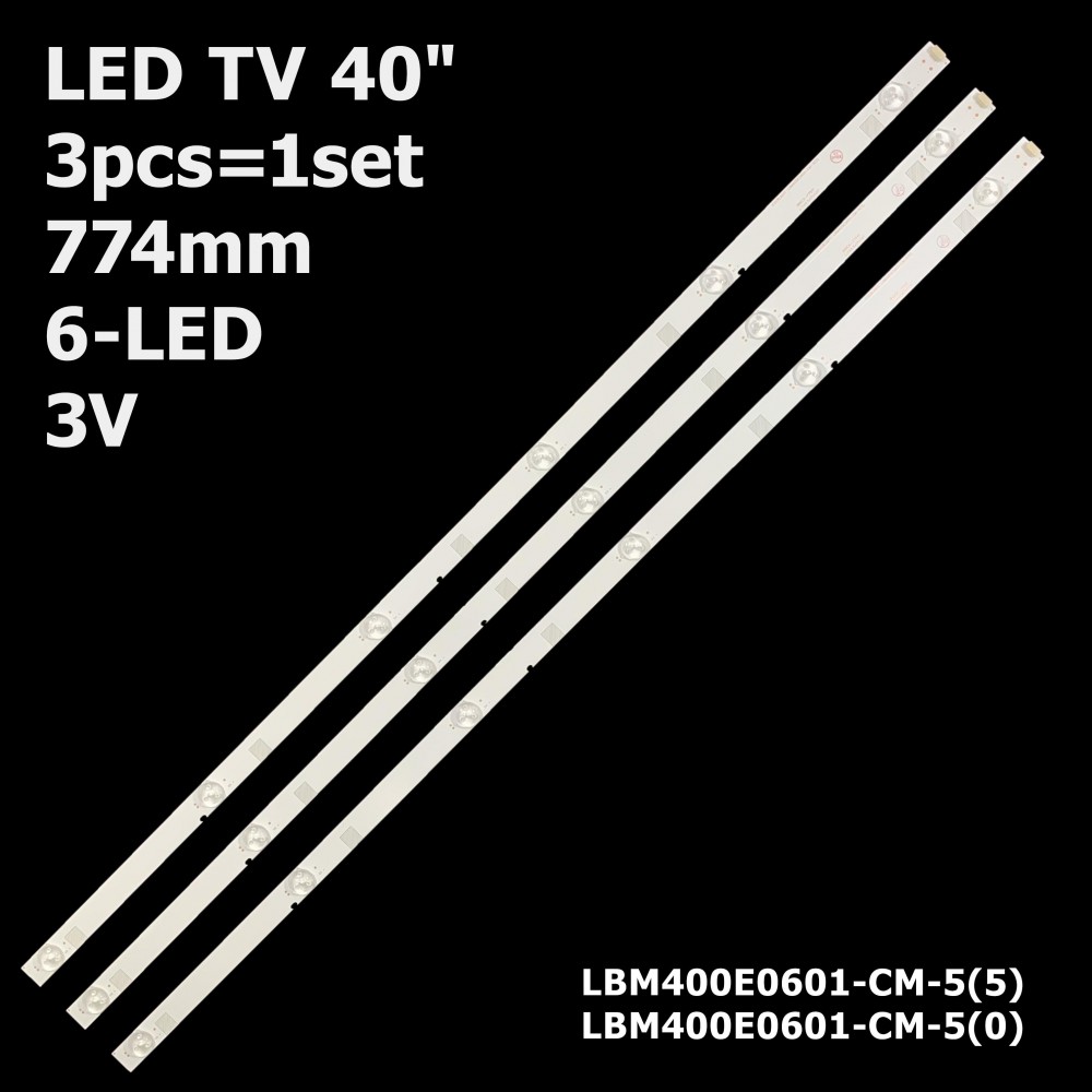 LED підсвітка TV 40 inch 774mm 6-led LC-40LE280X  LBM400E0601-CM-5 (5) LBM400E0601-CM-5 (0) 3шт. 1