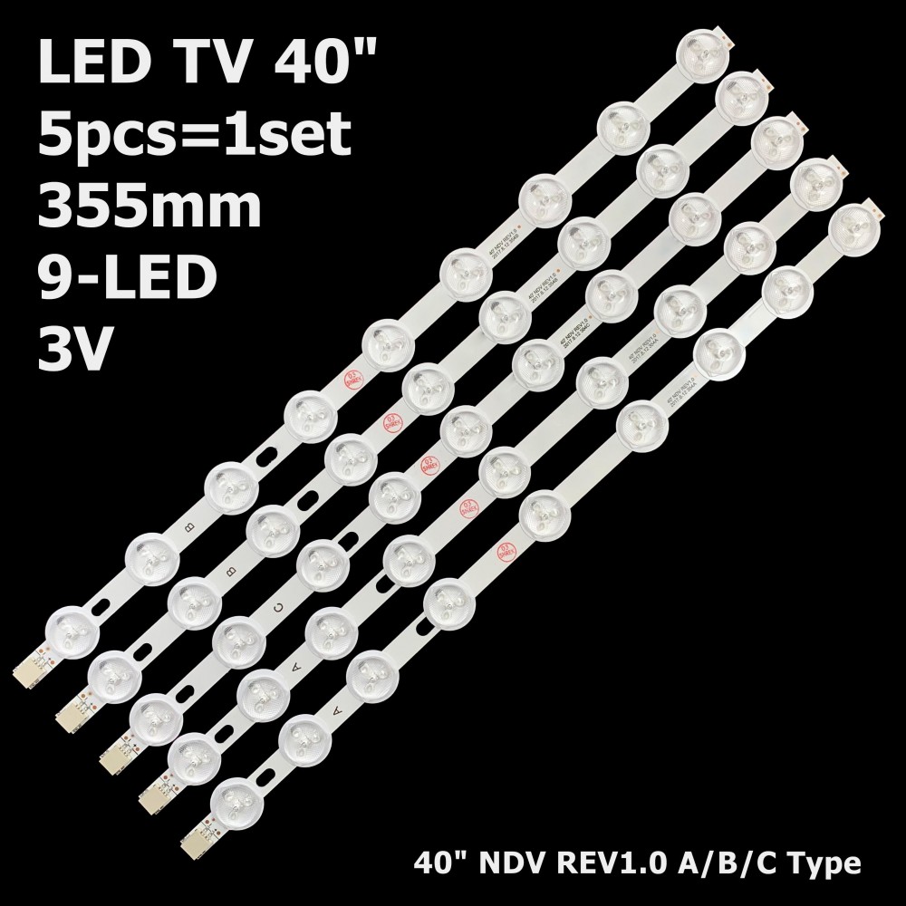 LED підсвітка TV 40 NDV REV1.0 A/B/C-type VES400UNDS-01 VES400UNDS-02 VES400UNDS-03 5шт. 1