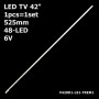 LED підсвітка TV 42' 48-led 6V 525mm V420D1-LS1-TREM1 TX-42AS600E V420DK1-KS1 1шт. - фото 1