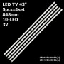 LED підсвітка TV 43' inch 10-led 850mm 3V LED43D10A-01(A) + LED43D10B-01(A) LED43D10A-ZC14FG-07 5шт. - фото 1