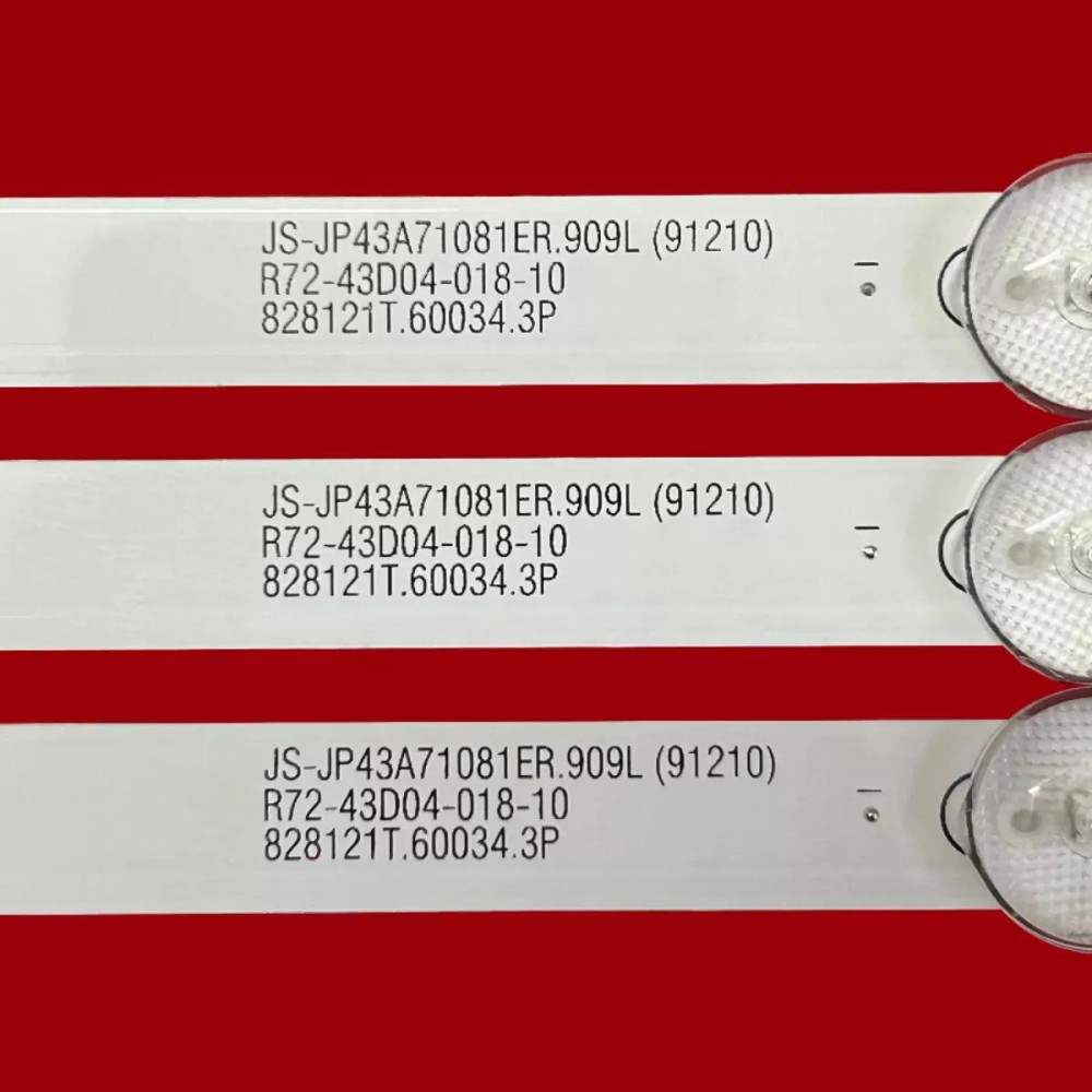 LED підсвітка TV 43 JS-JP43A71081ER.909L(91210) R72-43D04-018-10 43LU1204 43LF0206 3шт. 2