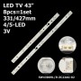 LED підсвітка TV 43“ SW43D09L-ZC22AG-02 SW43D09R-ZC22AG-02 5800-W43005-LP00 303SW430038 303SW430039 8шт. - фото 1