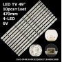 LED підсвітка TV 49' 4-led 6V 470mm JS-D-JP4910-041EC(60517) E49DU1000 LSC490HN02-S02 49AX3000 10шт. - фото 1