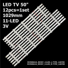 LED підсвітка TV 50 inch 11-led SVJ500A16_REV07_11LED_L-TYPE_140709 LB-C500F13-E2-A-G6-SE1 SVJ500A16 12шт. 1