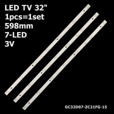 LED підсвітка TV Ergo 32 inch 7-led 598mm RF-EG320B32-0701S-07A1 GC32D07-ZC21FG-15 1шт. 1