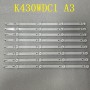 LED підсвітка TV K430WDC1 A3 4708-K43WDC-A3113N01 8шт. 4LED - фото 3