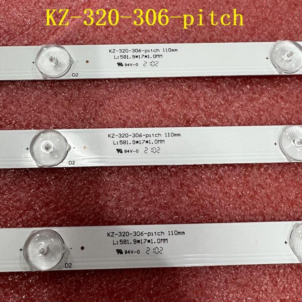 LED підсвітка TV KZ-320-306-pitch 3шт. 6LED 3V  582mm 2