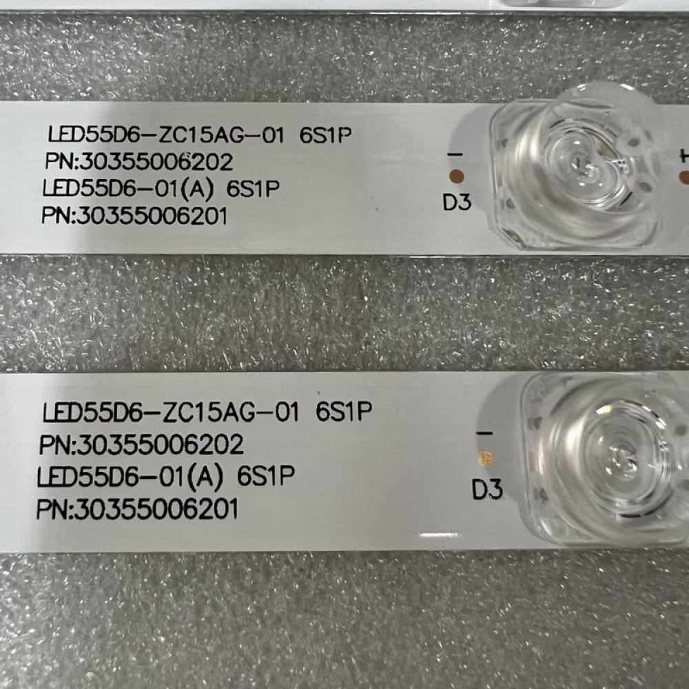 LED підсвітка TV LED55D6-01(A) 30355006201 LE55Q6500U  6led 3v 590mm  12шт. 2