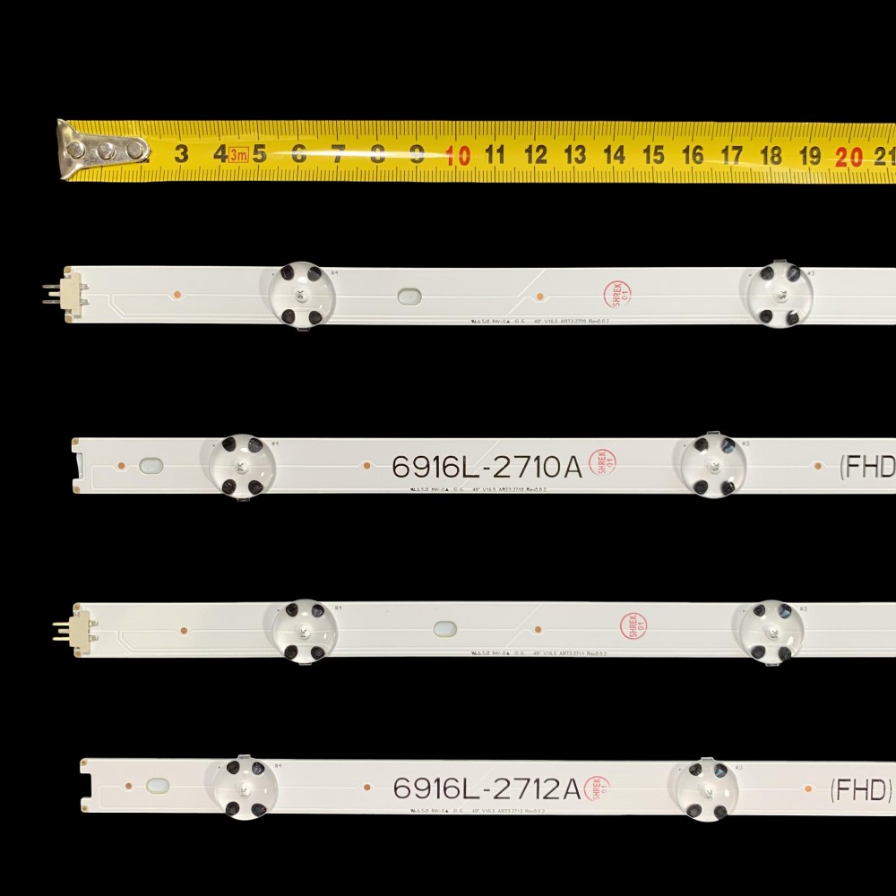 LED підсвітка TV LG 49 inch V16.5 ART3 Rev0.02 6916L-2709A, 6916L-2710A, 6916L-2711A, 6916L-2712A 8шт. 2