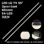 LED підсвітка TV LG 55' LGE-17Y 55UJ65 1907 54LED-L-TYPE-REV0.9 2шт. - фото 1