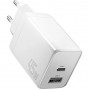 Мережевий зарядний пристрій Essager ES-CD40 45W GAN travel Charger USB A + TYPE C EU White (ECT45W-LJB02-Z) - фото 1