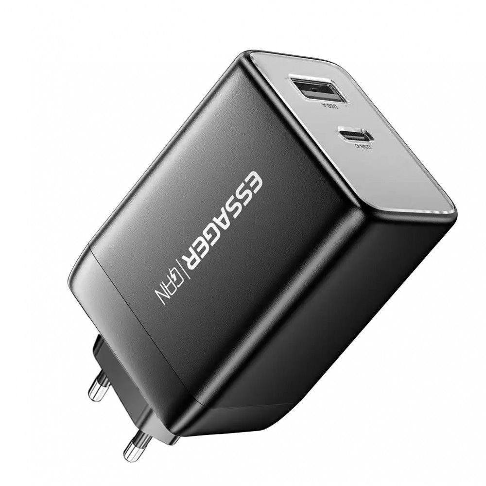 Мережевий зарядний пристрій Essager ES-CD40 45W GAN travel Charger USB A + TYPE C EU White (ECT45W-LJB02-Z) 2