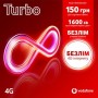 Стартовый пакет Vodafone Turbo 4G БЕЗЛИМ 4G-интернета - фото 1