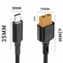 USB Type-C до XT60 кабель-перехідник CS100 Female (мама) 100 Вт (20В/5A), 1м - фото 