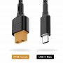 USB Type-C к XT60 кабель-переходник CS100 Female (мама) 100 Вт (20В/5A), 1м - фото 1