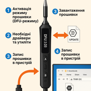Как прошить TS101 официальной прошивкой или IronOS